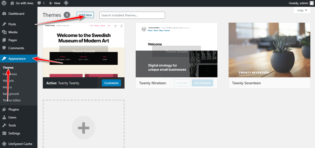 WordPress Appearance Theme