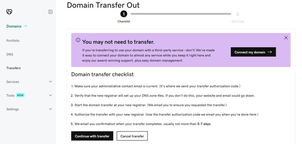 Domain Transfer Out