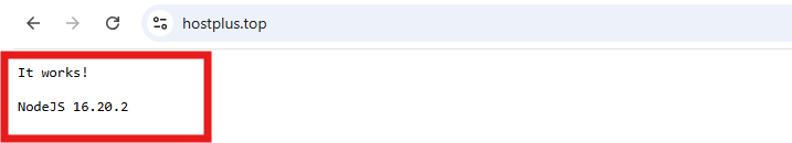 Node.js app working
