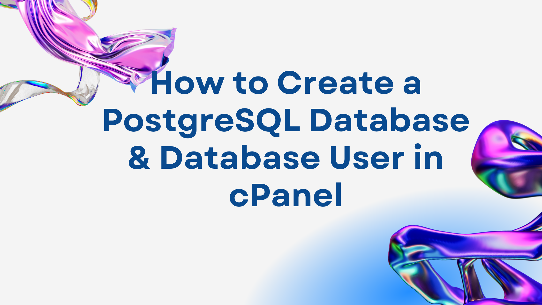 How to create PostgreSQL database