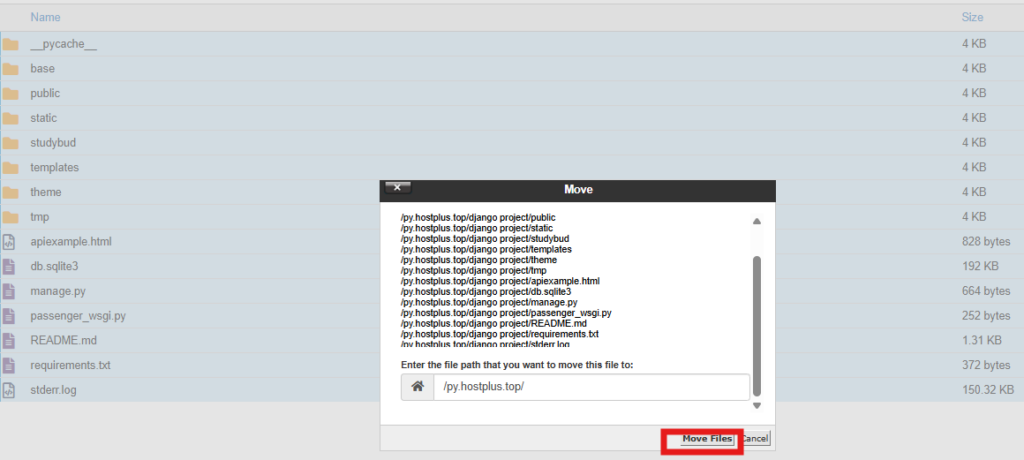 How to deploy Django App - Move files to the chosen directory