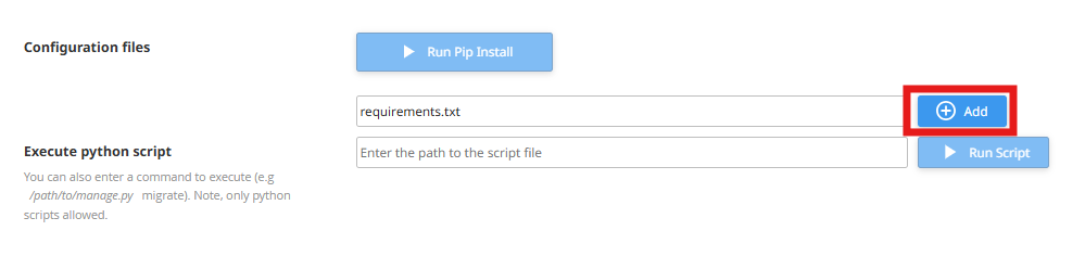 How to deploy Django App - adding requirement dependencies file